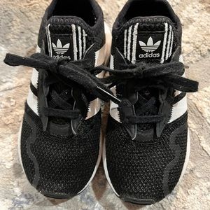 Adidas NMD_R1 REFINED SHOES Toddler Size 10 black and white sneakers